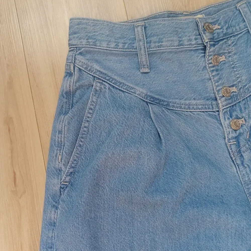 Madewell Super Wide-Leg Jeans Lockland Wash Size 27 - Picture 8 of 12